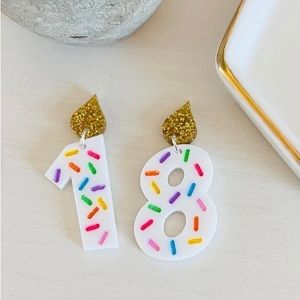 Birthday clay earrings